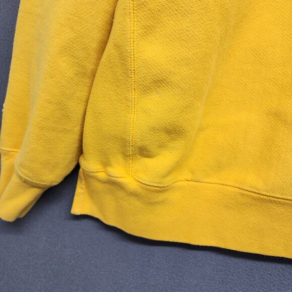 Champion Reverse Weave Sweatshirt Mens XXL 2XL Yellow Heavyweight Distressed - Picture 15 of 15